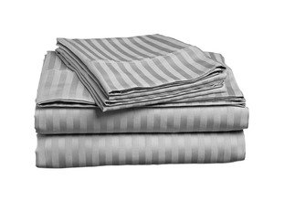 Deluxe Hotel Bedding, Premier Sateen Twin Sheet set, Grey