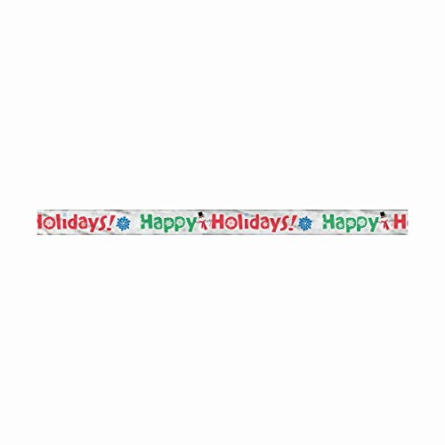 9ft Foil Happy Holidays Christmas Banner