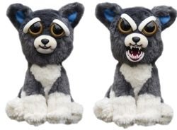 William Mark Feisty Dog Gray Stuffed Attitude Plush Animal