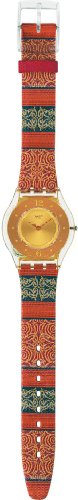 Swatch Skin Classic Sweet Sarong Champagne Dial Ladies Watch SFK187