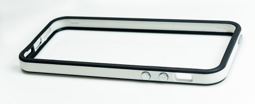 G-HUB Twin iPhone 5 Bumper Frames (Black & White) for New Original iPhone 5 (2012) with FREE Screen protector & BONUS G-HUB® Desk-Lounger