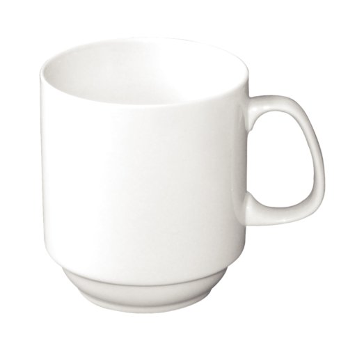 White Stacking Porcelain Mug 10oz. Pack quantity: 12