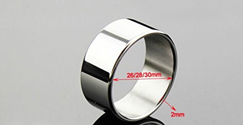 T-explorer Sexy Toys Heavy Duty Plain Stainless Steel Cock Ring 1.18 Inch Ring