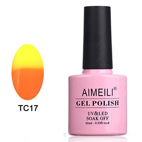 AIMEILI Soak Off UV LED Temperature Color Changing Chameleon Gel Nail Polish - Sunset (TC17) 10ml