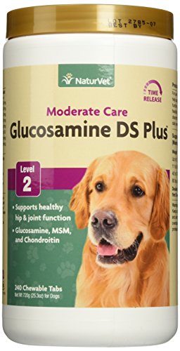 NaturVet 240 Count Glucosamine DS with Methylsulfonylmethane Tablets for Dogs