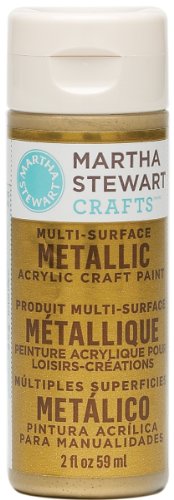 Martha Stewart 32103 2-Ounce Acrylic Metallic Paint, Gold