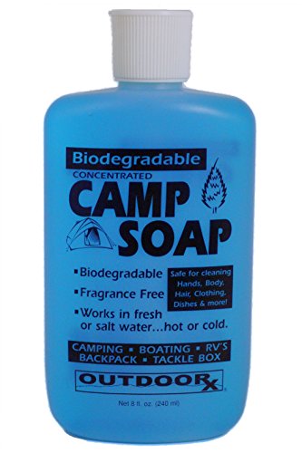 Outdoor RX Biodegradable, Concentrated, Fragrance Free Camp Soap, 8 Ounce