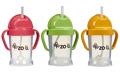 ZoLi Baby BOT 6 Ounce Straw Sippy Cup, 3 Count