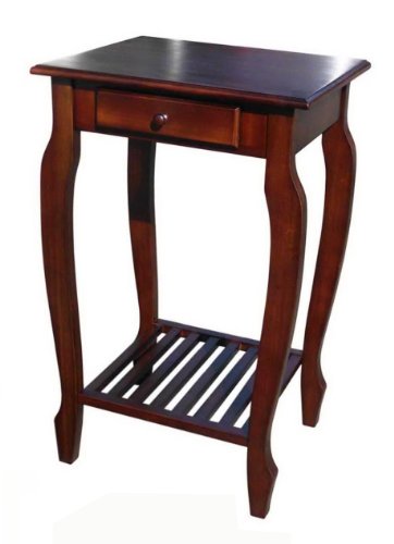 D-ART COLLECTION Mahogany Carolina Table with Drawer