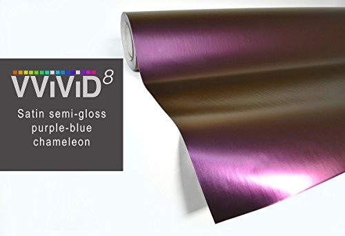 VViViD XPO Satin Semi-Gloss Purple Chameleon 1ft x 5ft Vinyl Wrap Roll with Air Release Technology