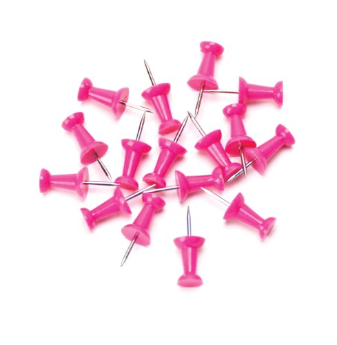 ACCO Push Pins, 75-Count, Pink (A7051601)