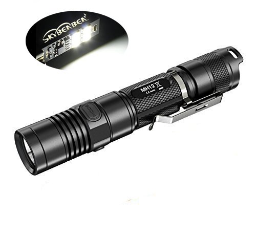 Nitecore MH12 CREE XM-L2 U2 1000 Lumens Rechargeable LED Flashlight +1*18650 (3200mAh) Rechargeable Battery With GIFT 1*Mini USB Power 6-LED Night Light (Touch dimmer)