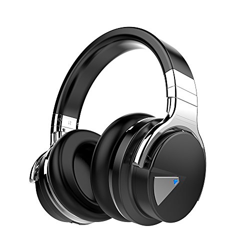 Cowin E-7 Wireless Bluetooth Headphones with Microphone Over-ear Stereo Headsets, Volume Control, 30 Hours Playtime - Black
