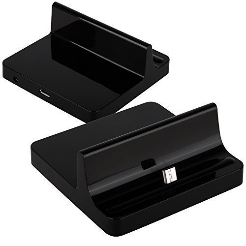 Tigerbox® Premium Micro USB Compatible Desktop Charging Dock Stand For Nokia Lumia 625 Mobile Phone - Black
