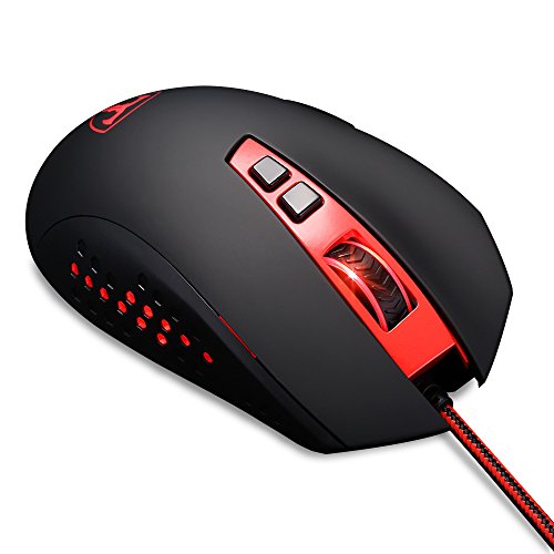 VicTsing Laser Gaming Mouse with Adjustable 8 Buttons, 16400/ 8200/ 4000/ 2000/ 1000 DPI and LED Backlight for Gamers