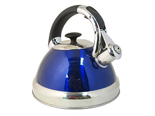 Native Spring 3-Quart Whistling Stainless Steel Tea Kettle Excellent for your Favorite Drink - Blue