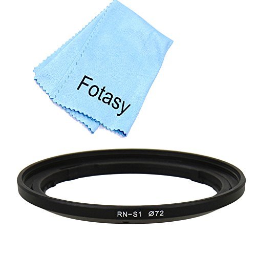 Fotasy FAS1 72mm Filter Adapter Ring and Premier Lens Cloth Kit for Fujifilm FinePix S1