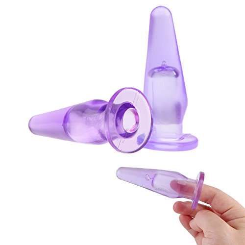 Butt Plug - Translucent Hollowed for finger insertion (Purple) by HappyNHealthy