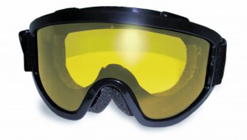 Global Vision Eyewear Wind-Shield Anti-Fog Safety Goggles, Yellow Tint Lens