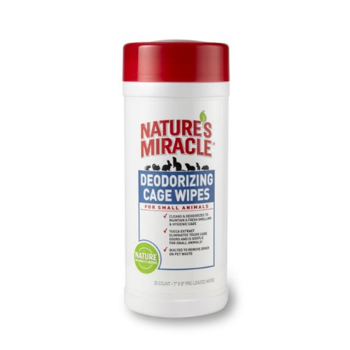 Nature's Miracle Deodorizing Cage Wipes for Small Animals (5179)