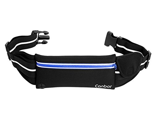Canbor Sport Belt / Waist Pack / Running Belts / Waist Pouch / Waist Bag / Fanny Pack for Apple Iphone 6s 6 plus 5s 5 4S Samsung Galaxy S6 Note 5 4, for Men Women Exercise Gym Jogging Biking Cycling