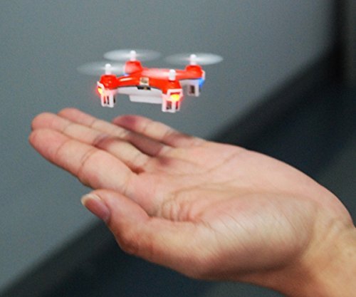 CVLIFE Mini Nano 2.4Ghz Quadcopter RC 4 Channel 6-Axis Gyro LED Lights Drone Radio Control Explorers Helicopter UFO Quad Copter 3D Flip Red