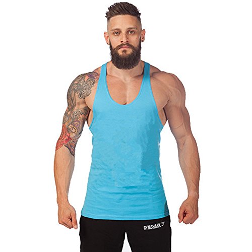 Highdas Men Cotton Stringer Fitness Gym shirt Solid Sport Vest