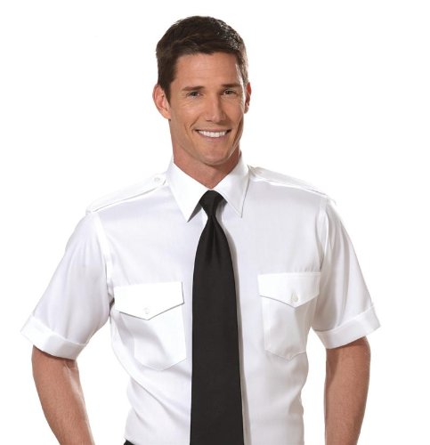 Van Heusen Men's Aviator Pilot Shirt - Short Sleeve