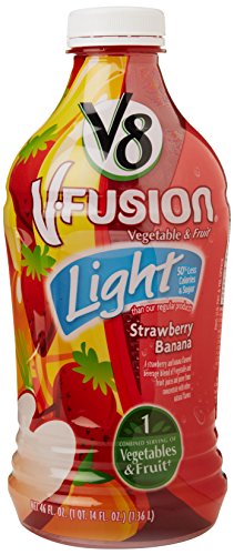 V8 V-Fusion Light Strawberry Banana, 46 Ounce