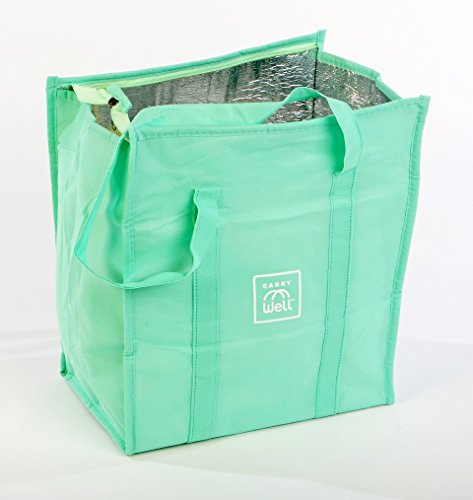 Insulated Freezer Bag- Heavy Duty to keep your groceries cold with Reinforced Carrying Handles by CarryWell