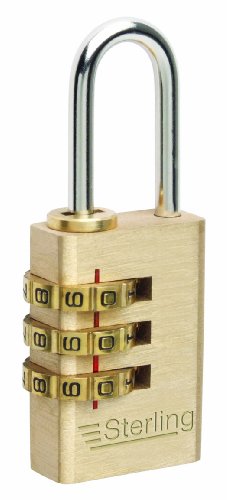 Sterling CPL120 20mm Brass Combination Padlock with 3-Dial