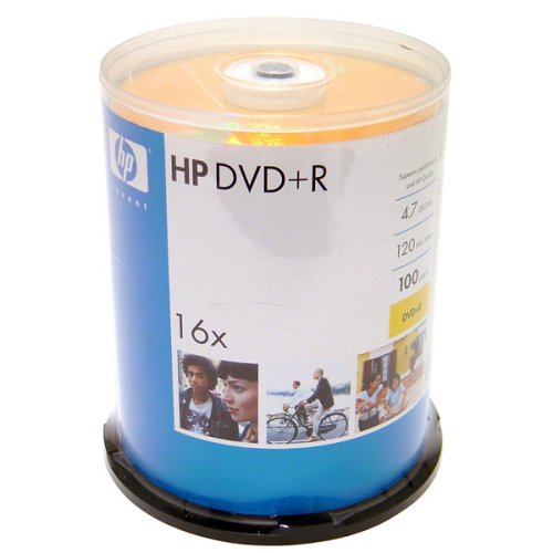 Hewlett Packard 16X 4.7GB DVD+R 100pk Spindle (Discontinued by Manufacturer)