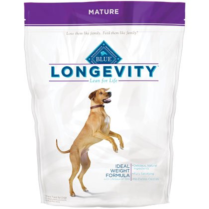 Blue Buffalo Longevity Fish and Brown Rice Mature Adult Dry Dog Food, 9-Pound