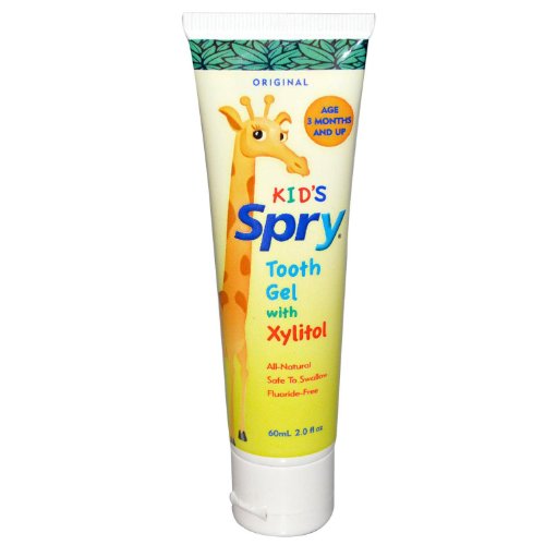 Xlear Spry Kid's Tooth Gel with Xylitol, Original Flavor 2 oz Tube