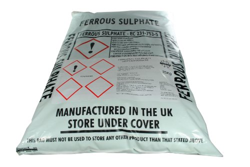 Iron Sulphate 25Kg - Ferrous Sulphate Damp - Lawn Treatment, Conditioner & Tonic - Easy to dissolve ferrous sulfate