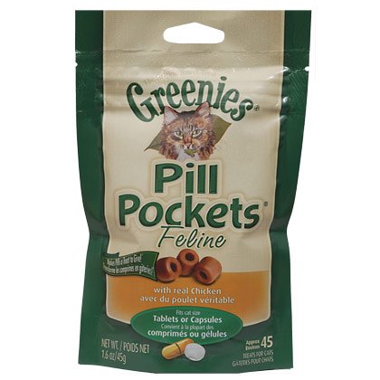 Greenies Pill Pockets Feline, Chicken Flavor, 45 Treats