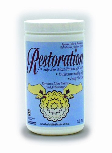 Restoration Hypoallergenic Powder to Clean Antique and Delicate Linens Safely 32 Ounce Tub- One