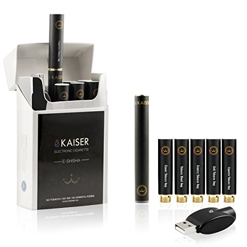 Electronic Cigarette Starter Kit | E Shisha Pen | E Cigarette | eKaiser | 5 x Premium e Liquid Tobacco Flavours | eKaiser Premium