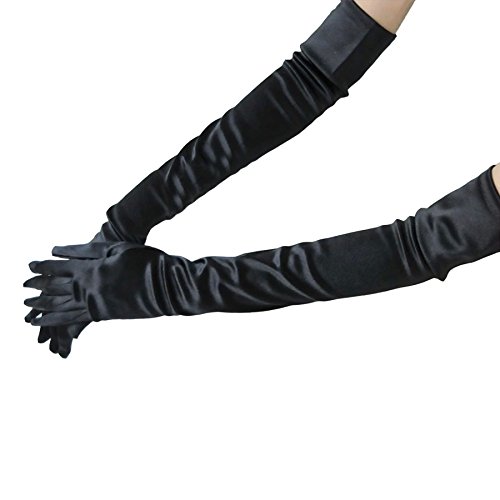 Witery Stretchy Bridal Party Fancy Wedding Prom Finger Gloves For Ladies Women