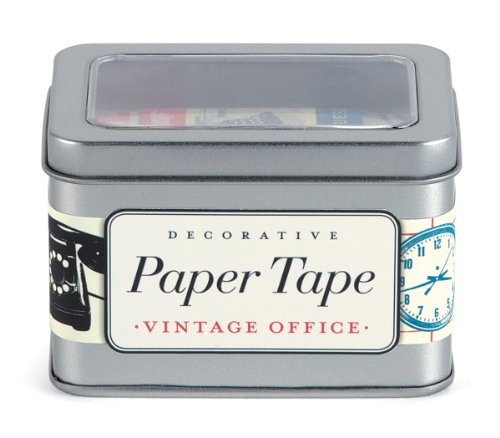 Cavallini Paper Tape Set of 5 Rolls Vintage Office, PT/VINOFF