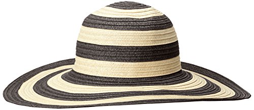 San Diego Hat Women's Large Brim Stripe Lurex Mixed Braid Floppy