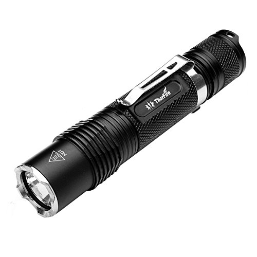 ThorFire VG15 Torch LED Torch Flashlight Mini EDC Aluminum Flashlight 4 Modes Torch Light 800LM Pocket Torch Use 18650 Battery For Camping Hiking Outdoor