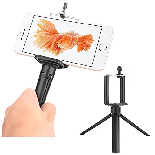 FLFLK Mini Tripod Phone Holder Desktop Selfie Tripod with Clip for iPhone Samsung Smartphones Cameras