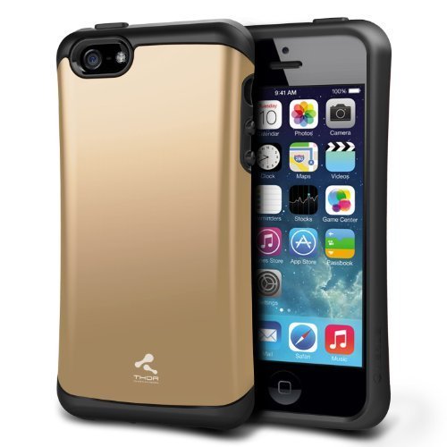 iPhone 5S Case, Verus [Thor][Shine Gold] - [Military Grade Drop Protection][Natural Grip] For Apple iPhone 5S