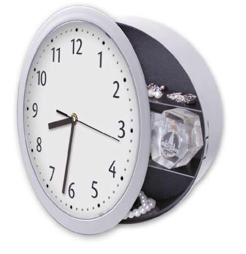 Meridian Point Wall Clock with Hidden Safe