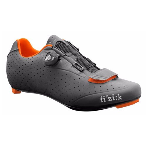 Fizik R5 UOMO BOA Road Cycling Shoes, Anthracite/Fluorescent Orange, Size 44.5  Anthracite/Fluorescent Orange