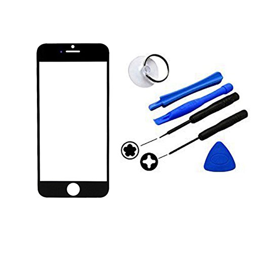 Haobase Black Touch Screen Front Glass Lens Replacement For Apple iPhone 6 +Free TOOL