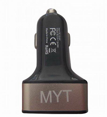 MYT ® 7.2A / 36W 3 USB port Car Charger Adapter for Apple Iphone 6/ 6 Plus/ 5s/ 5c/ 5; Ipad Air 2/ Ipad Air; Ipad Mini 3/ Ipad Mini 2/ Ipad Mini; Samsung Galaxy S6 / S6 Edge / S5 / S4; Note Edge / Note 4 /Note 3 /Note 2; the New HTC One M8/ M9; Google Nexus and More (Gold)