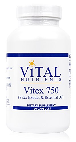 Vital Nutrients - Vitex 750 (Vitex Extract & Essential Oil) - Female Hormone Support - 120 Capsules