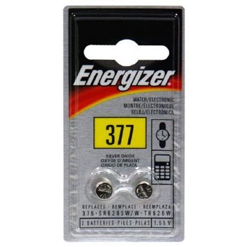 Energizer Watch/Electronic Batteries, 1.55 Volts, 377, 2 batteries